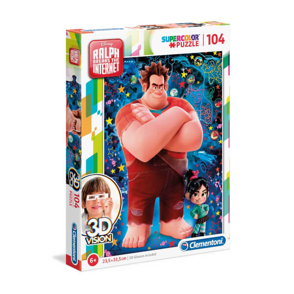 104 Parça Puzzle : 3D Vision Ralph Breaks The Internet