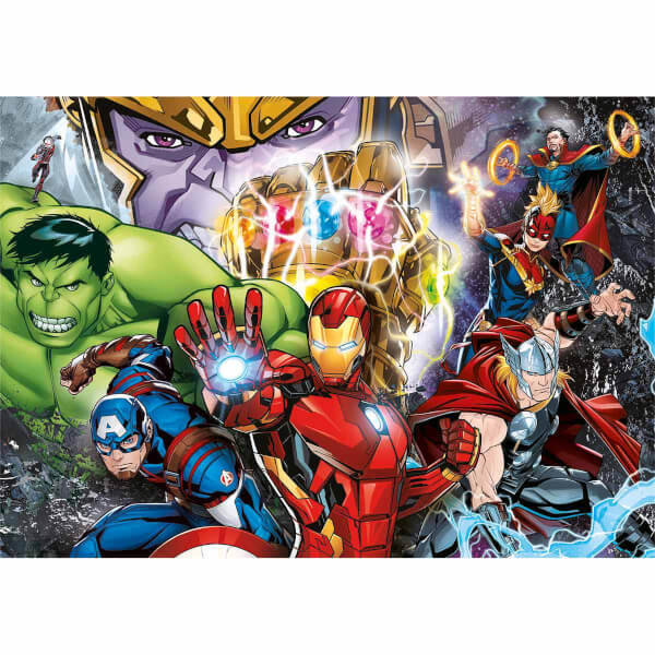 104 Parça Supercolor Brillant Puzzle: Marvel Avengers