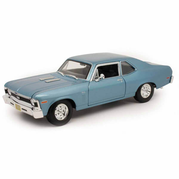 1:18 Винтаж Chevrolet Nova SS Coupe 1970 Модель Araba - Mavi