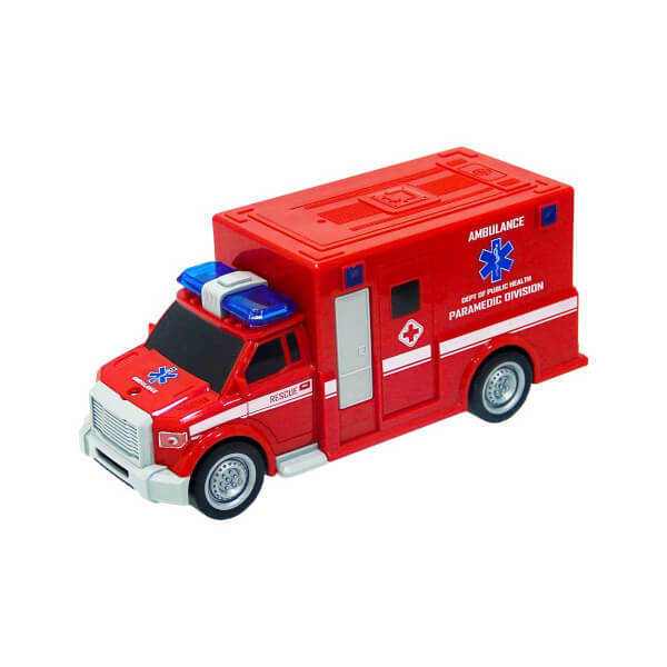 1:20 Maxx Wheels Sound and Light Ambulance - красный