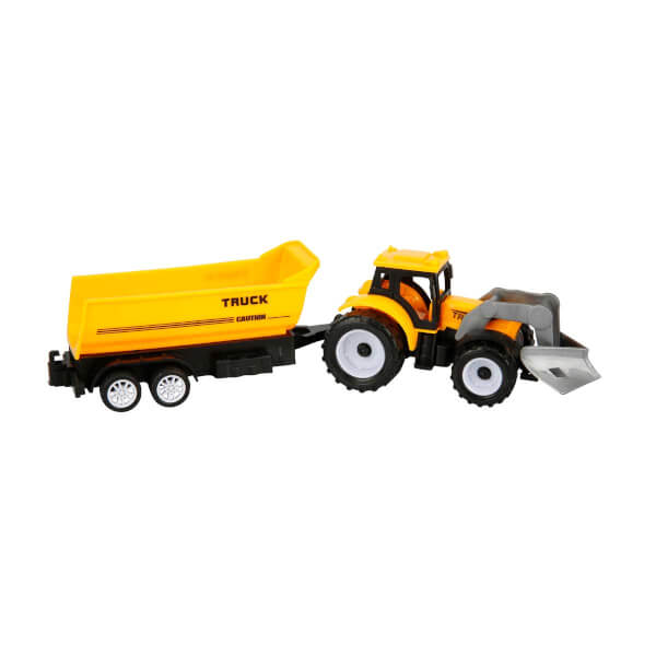 2-Pack Boxed Pull-Drop Tractors - Bucket - Snow Ploughs