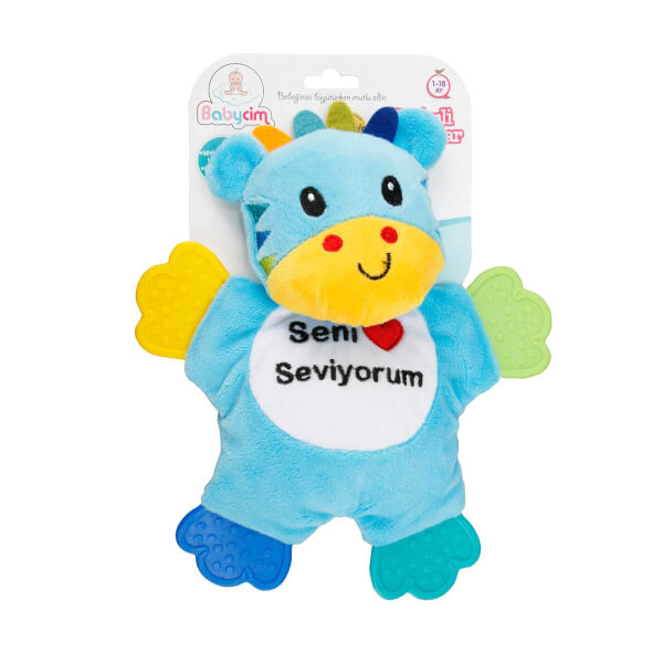 Babycim Cute Animals Plush Teether - Медведь