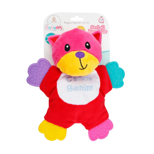 Babycim Cute Animals Plush Teether - Медведь