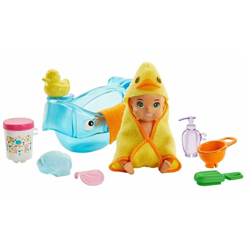 Barbie Babysitter Featured Tiny Dolls Bath Time GHV84