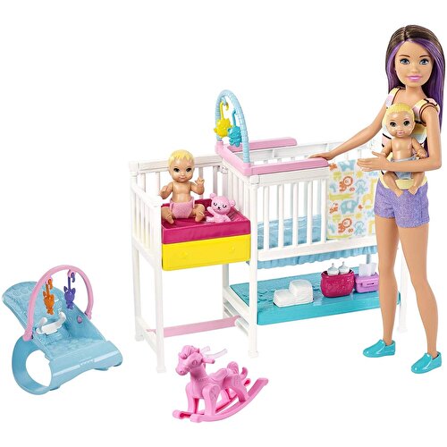 Barbie Babysitter Skipper Sleep Training Playset GFL38