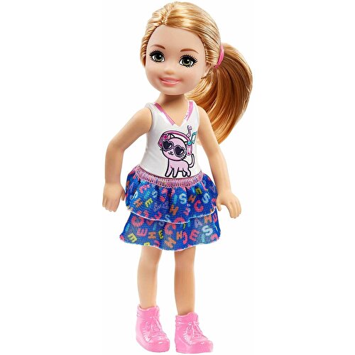 Barbie Chelsea Cat Patterned T-Shirt Doll FRL82