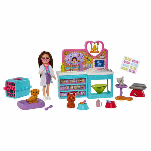 Barbie Chelsea Learns Professions Veterinary Playset HGT12