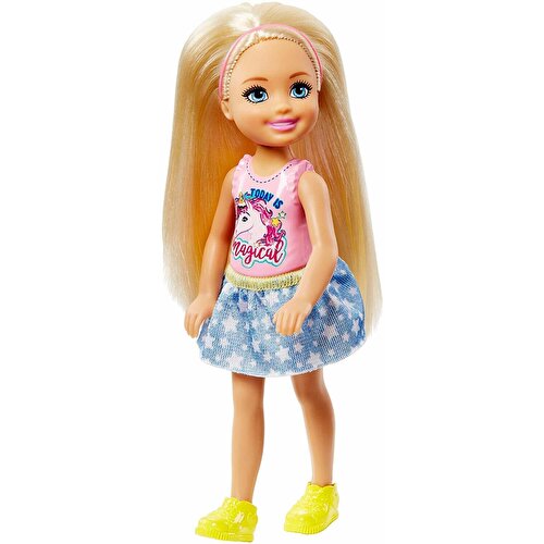 Barbie Chelsea Unicorn Patterned T-Shirt Doll FRL80