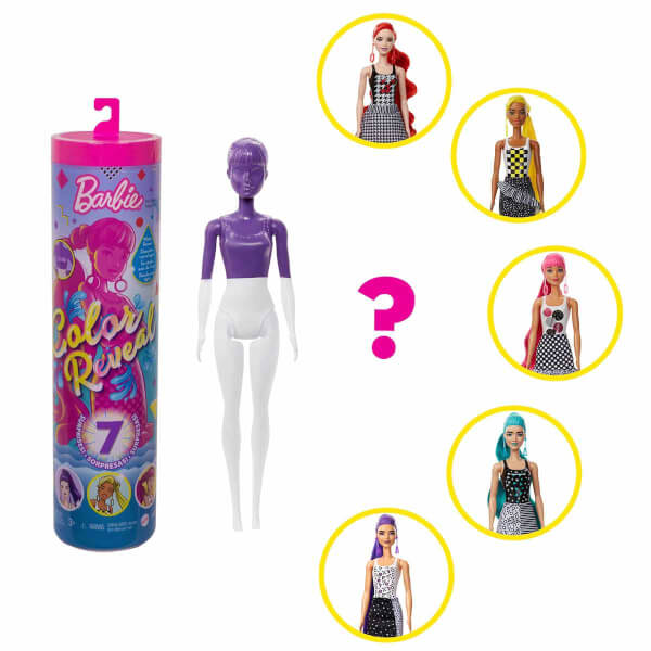 Barbie Color Reveal Colour Changing Surprise Barbie Colour Block Dolls Series 2 GWC56