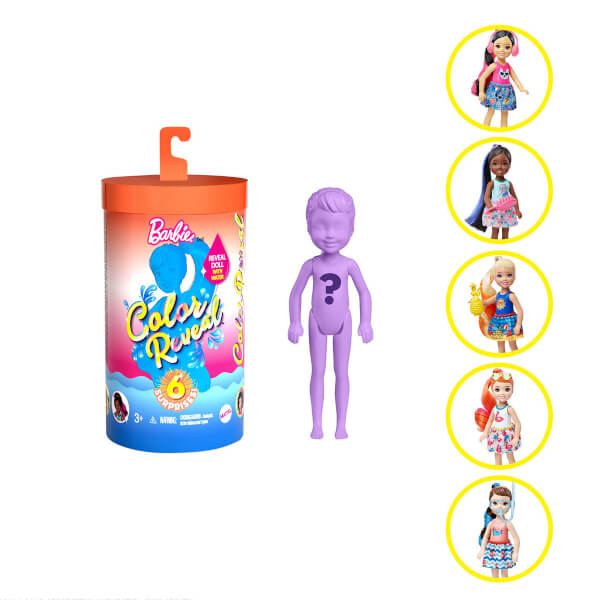 Barbie Color Reveal Colour Reveal Colour Reveal Colour Changing Surprise Chelsea Dolls 6 Surprise S2 GTP52