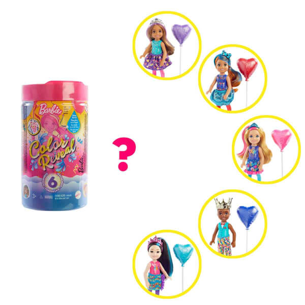 Barbie Color Reveal Colour Reveal Colour Reveal Colour Changing Surprise Chelsea Party Series - Series 4 GWC62