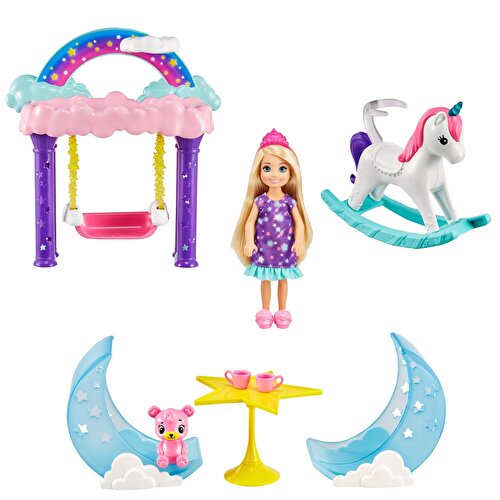 Barbie Dreamtopia Chelsea and the Fun World Playset Sleepover GTF50