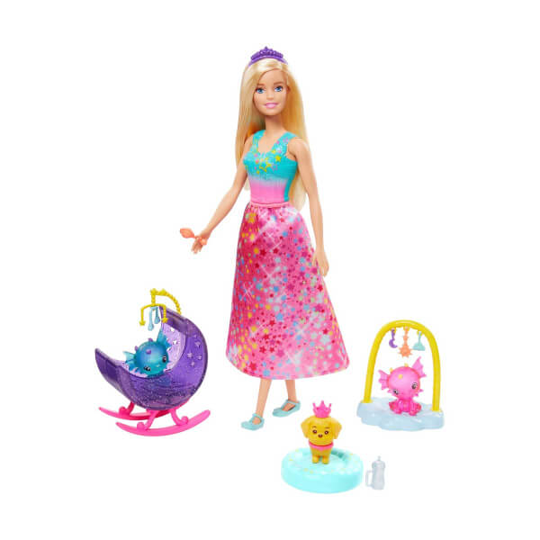 Barbie Dreamtopia Princess Doll and Accessories Playset GJK49 - Тема сна в платье - Gjk51