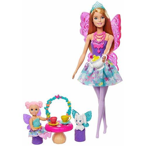 Barbie Dreamtopia Принцесса Кукла и аксессуары Игровые наборы Чайная вечеринка (GJK50)