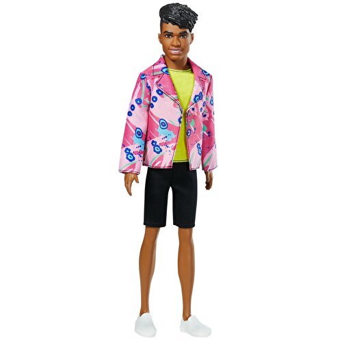 Barbie Ken 60th Anniversary Doll Black Shorts Patterned Jacket GRB44