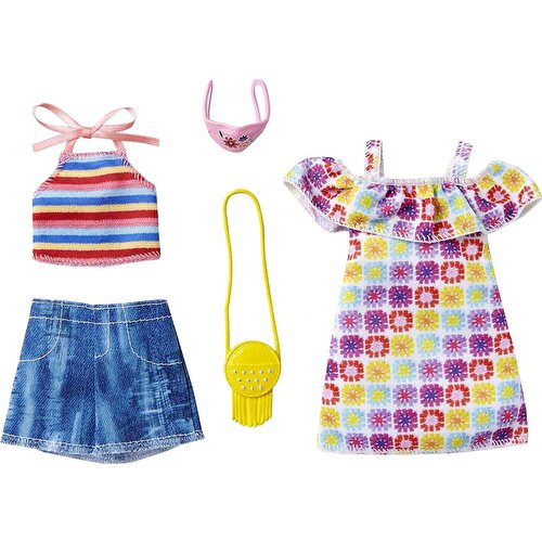 Barbie's Outfit Collection Double Packs Красочное цветочное платье GRC91