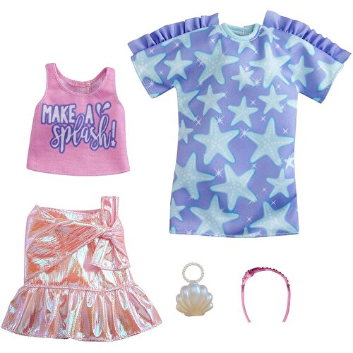 Barbie's Outfit Collection Double Packs Starry T-Shirt Pink Skirt GRC88