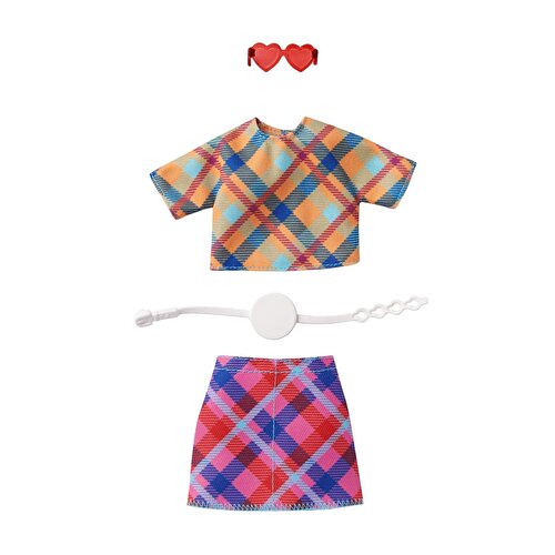 Barbie's Outfit Collection Plaid Top and Mini Skirt GRC10