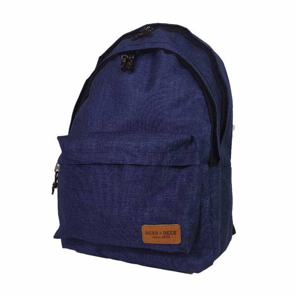 Bear & Deer Navy Blue Shelly School Bag BD-CN0171