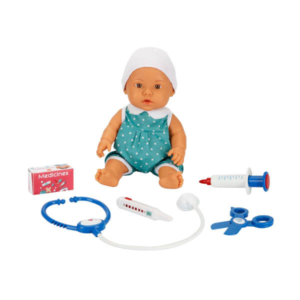 Bebelou Doctor Time Audio Baby Set 35 см - синий