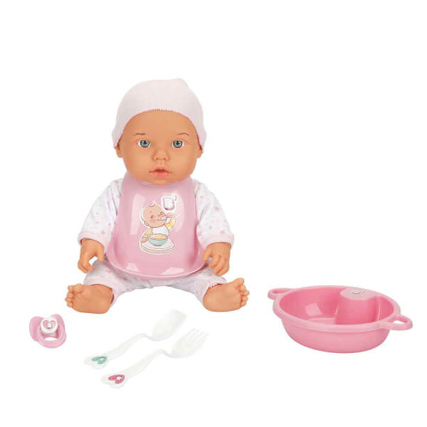 Bebelou Mealtime Sound Baby Set 35 см - розовый