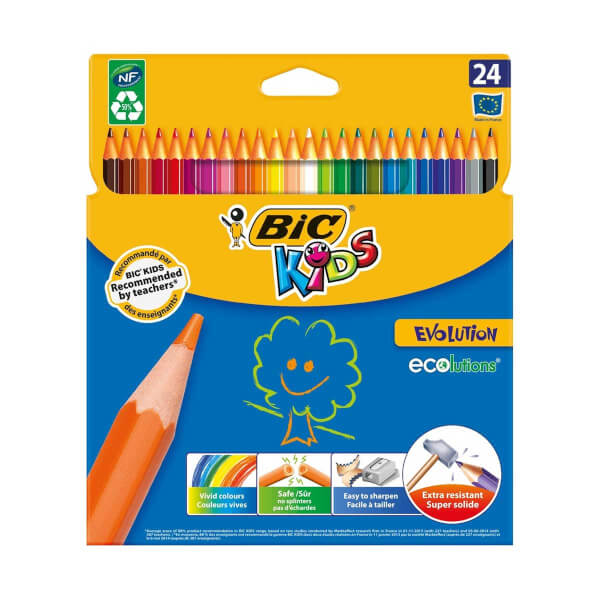 Bic Evolution Dry Crayon 24 цвета