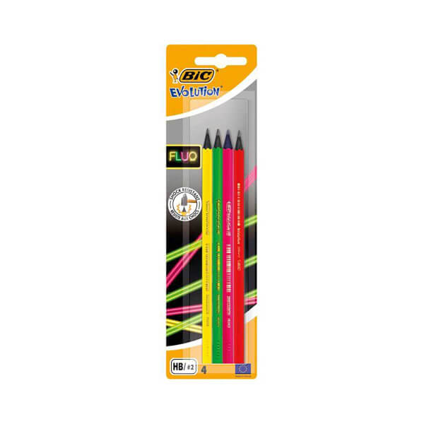 Bic Evolution Fluo Pencil 4 шт.