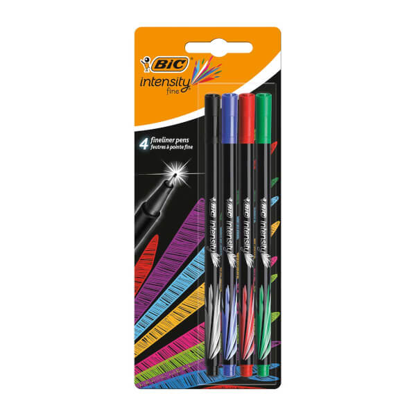 Bic Intensity Fine Liner Felt Tip 4 Pen