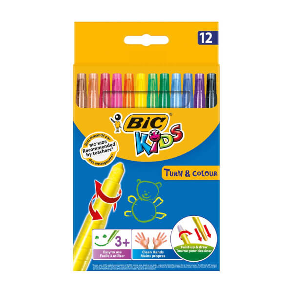 Bic Twist-up Crayon в 12 упаковках