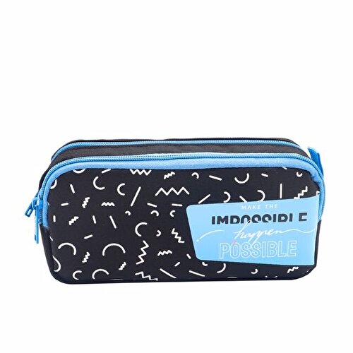 Bubbles Possible Pencil Bag Blue Zipped