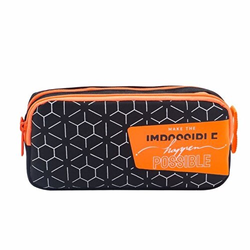 Bubbles Possible Pencil Bag Orange Zipped