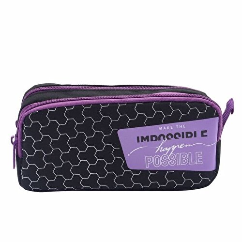 Bubbles Possible Pencil Bag Purple Zipped