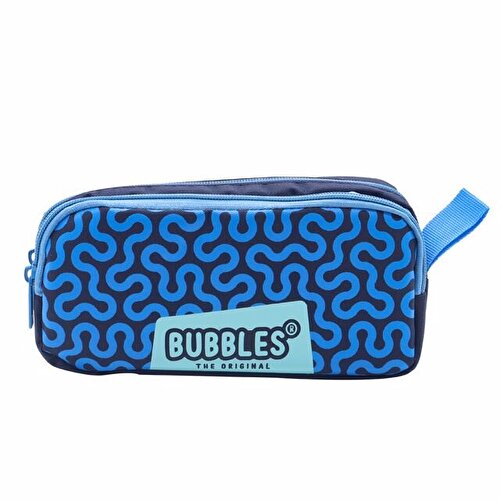 Bubbles Triangle Pencil Bag Blue Navy Blue