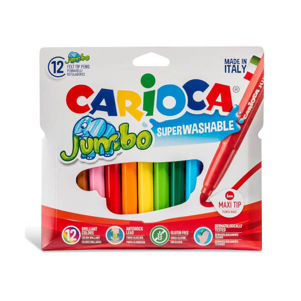 Carioca Jumbo Washable Felt-tip Crayons 12 шт.