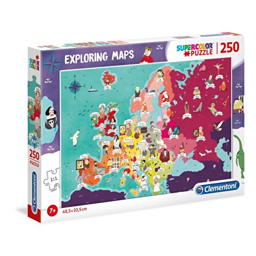 Clementoni Exploring Maps Puzzle Великие люди Европы 250 Parça