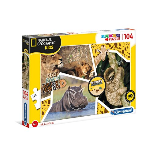 Clementoni National Geographic Kids Wildlife Adventure Puzzle 104 Parça