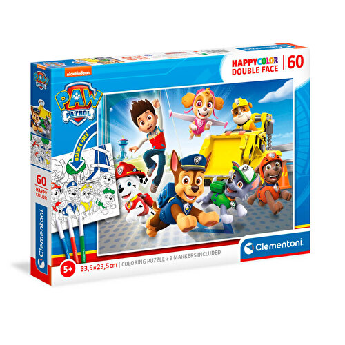 Clementoni Paw Patrol 60 Parça Пазл-раскраска с двойным лицом