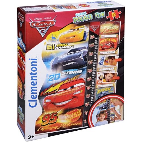 Clementoni Пазл 30 деталей Maxi Double Fun Cars 3