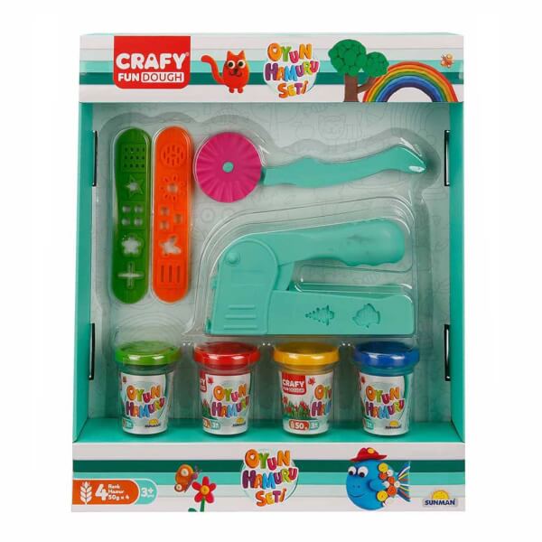 Crafy Play Dough Design Set 200 гр. - 8 штук