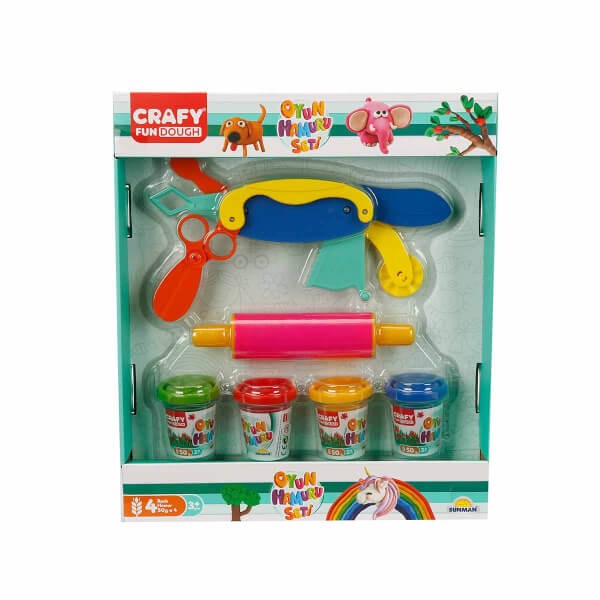 Crafy Play Dough Shaping Set 200 гр. 6 штук - розовый ролик