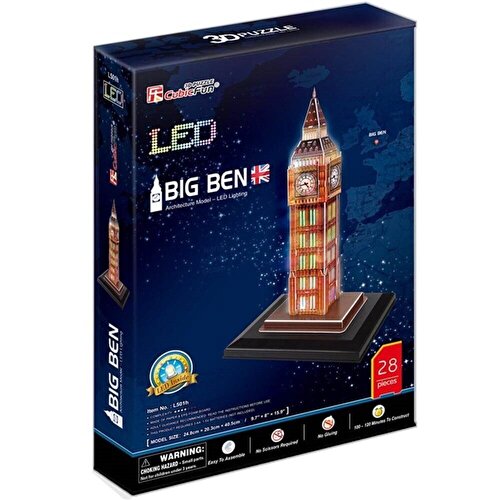 Cubic Fun 3D-пазл 28 деталей Big Ben England (серия LED Light)