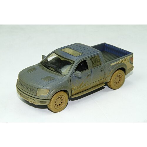 Die-Cast Pull Drop Cars Ford F-150 Blue Muddy