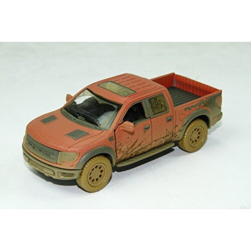 Die-Cast Pull Drop Cars Ford F-150 Red Muddy