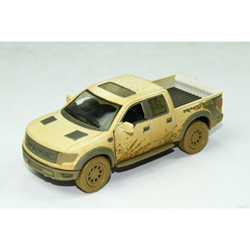 Die-Cast Pull Drop Cars Ford F-150 Yellow Muddy