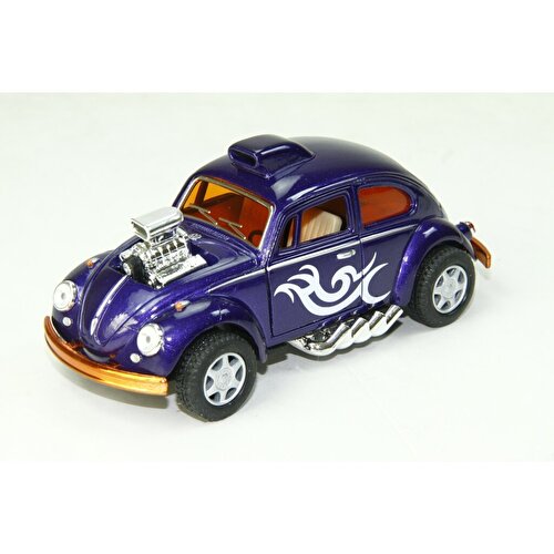 Die-Cast Pull Drop Cars Volkswagen Beetle Racer Purple