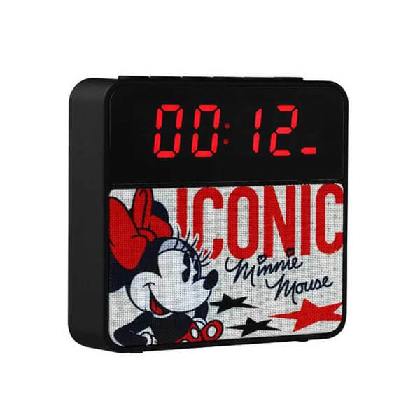 Disney Minnie Mouse Retro Bluetooth Wireless Speaker USB Alarm Clock with Radio