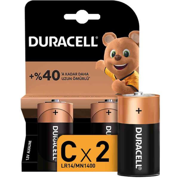 Duracell Большая батарейка C 2 шт