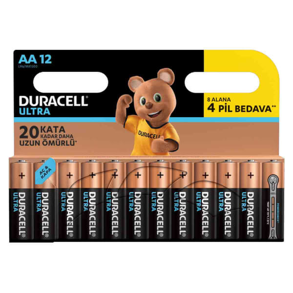 Duracell Kalem Pil Turbo Max AA 8+4