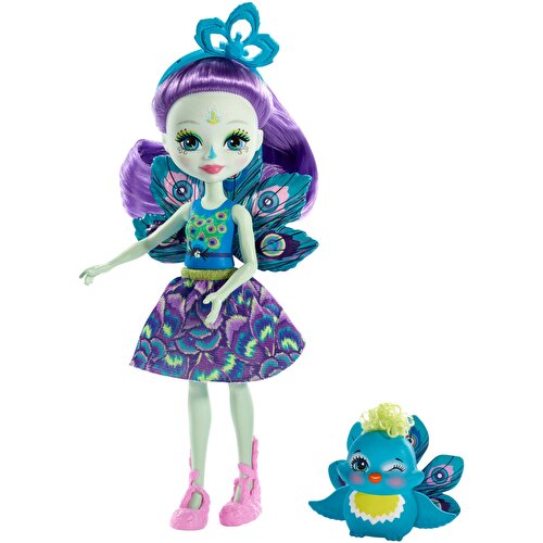 Enchantimals Character Dolls Peacock Patter Doll and Flap FXM74