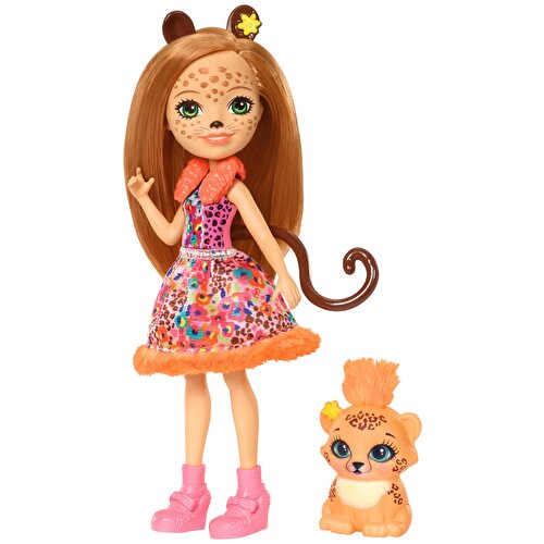 Enchantimals Популярные персонажи Куклы Гепард Cherish Doll FJJ20